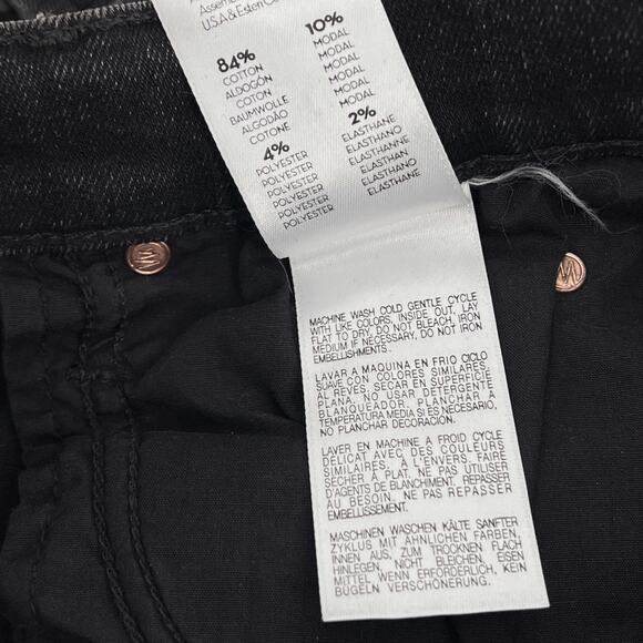 MOTHER The Stunner Zip Ankle Jeans Women’s Size 26 Wrong Side Fray Hem Studded - Picture 7 of 10